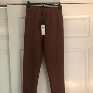 Faux suede pants